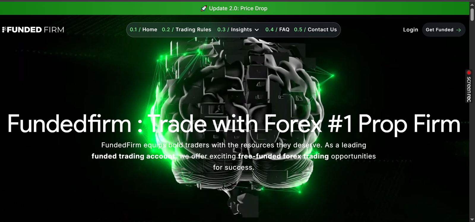FundedFirm platform screenshot