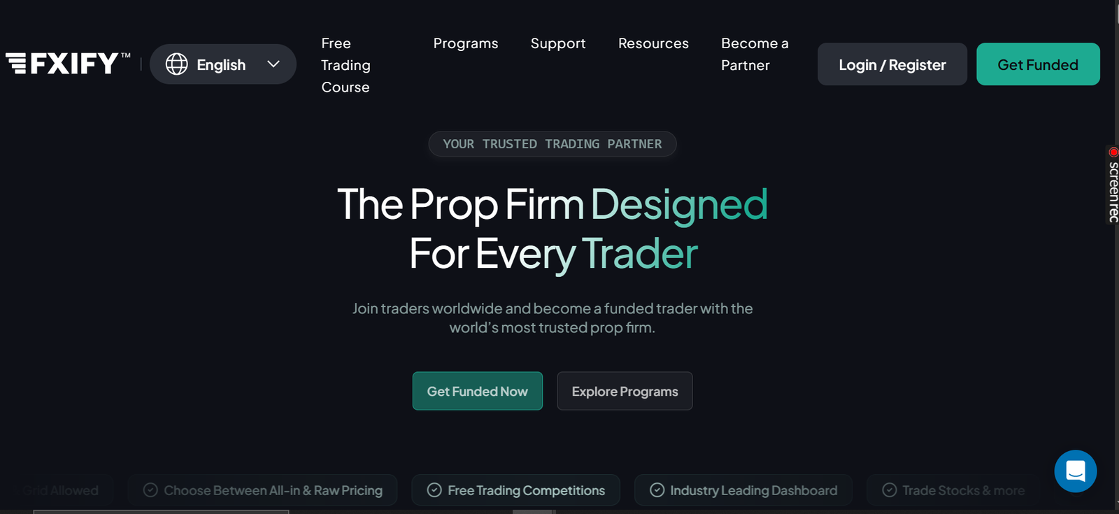 FXify platform screenshot